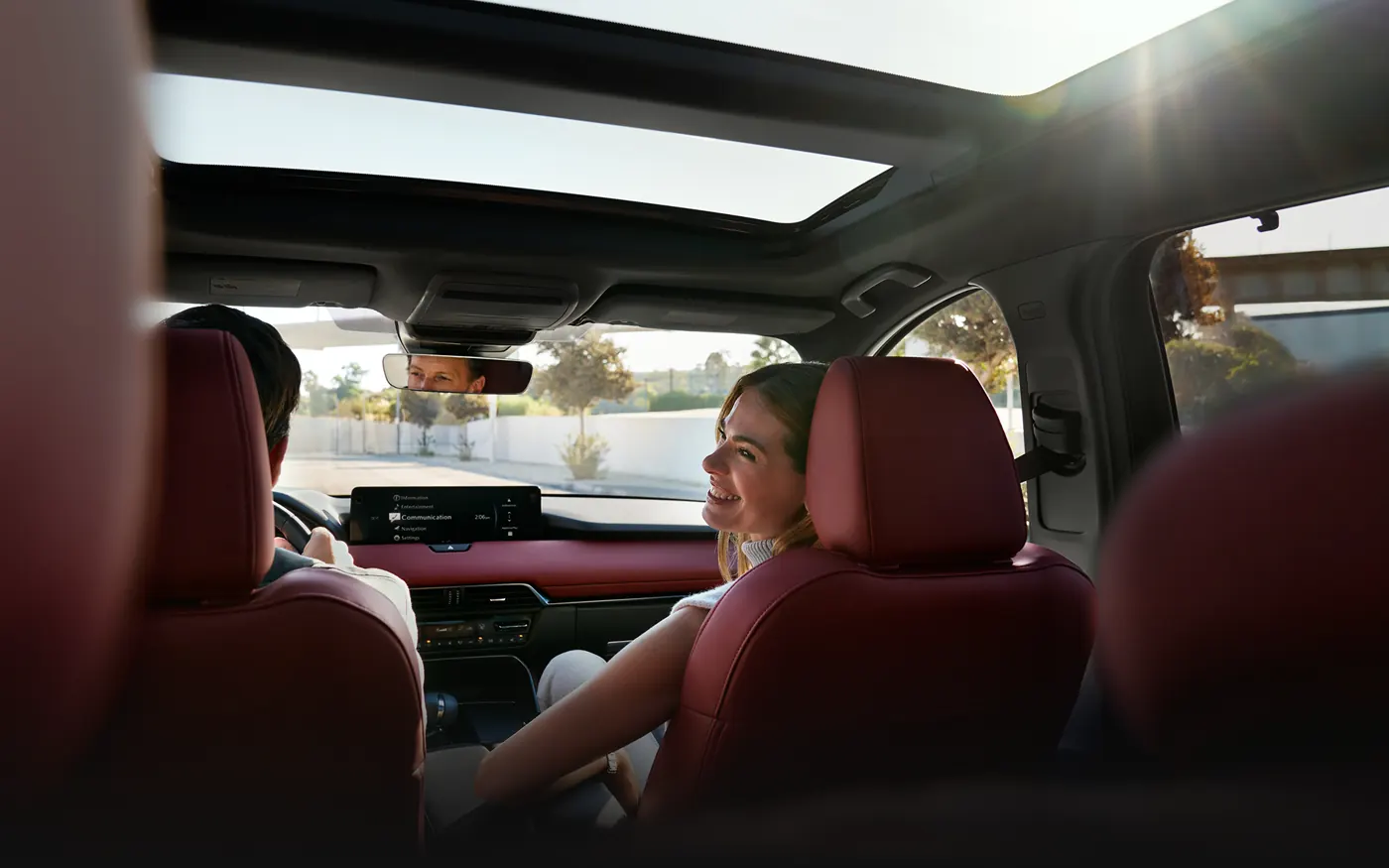 Friends riding in the 2-row 2027 Mazda CX-90 | Cutter Mazda Waipahu in Waipahu HI